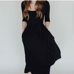 CJLA Hollyn Midi Dress in Black